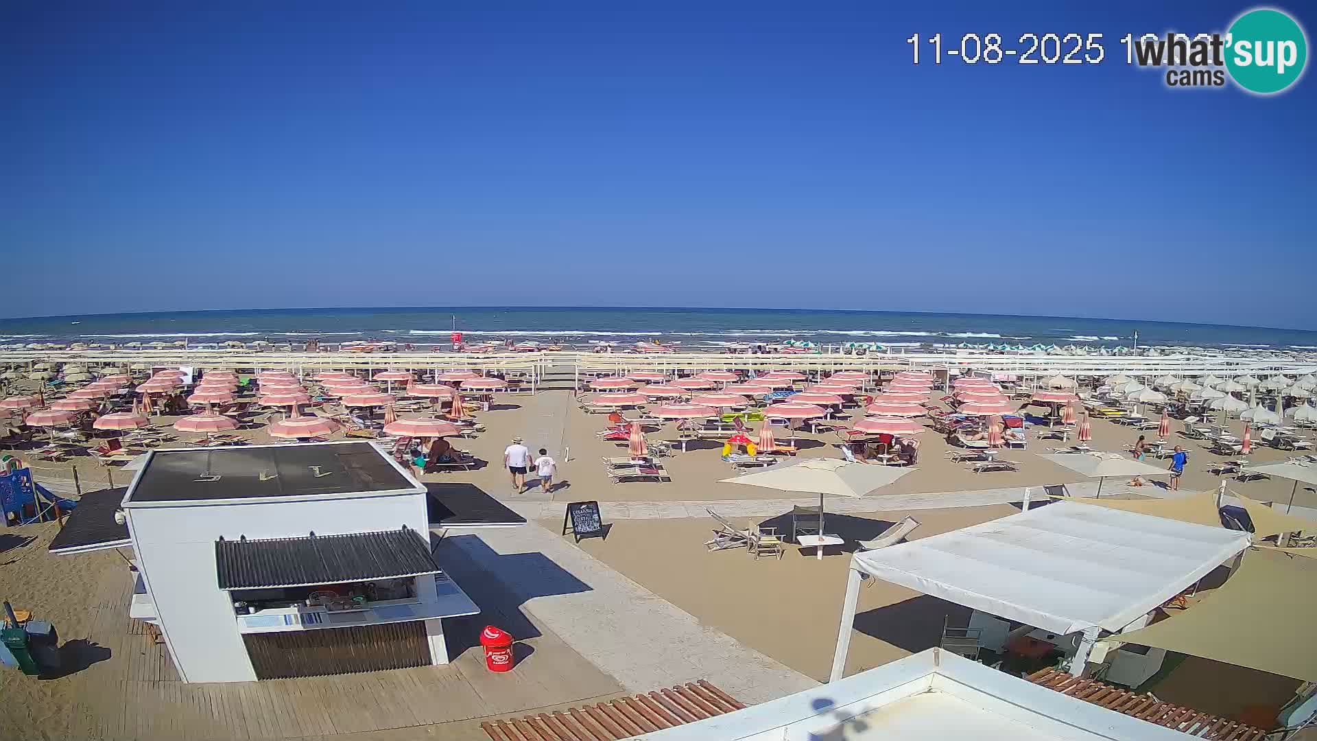 Live webcam Riccione Strand – Bagni Oreste spiaggia 115 – Italien