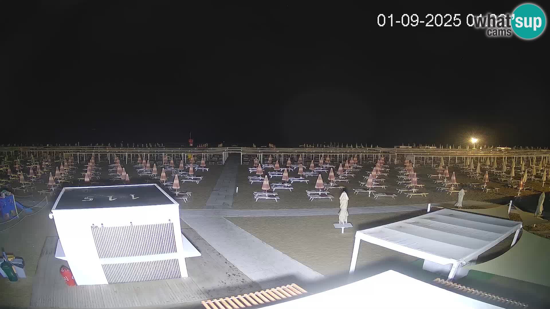 Live webcam Riccione Strand – Bagni Oreste spiaggia 115 – Italien