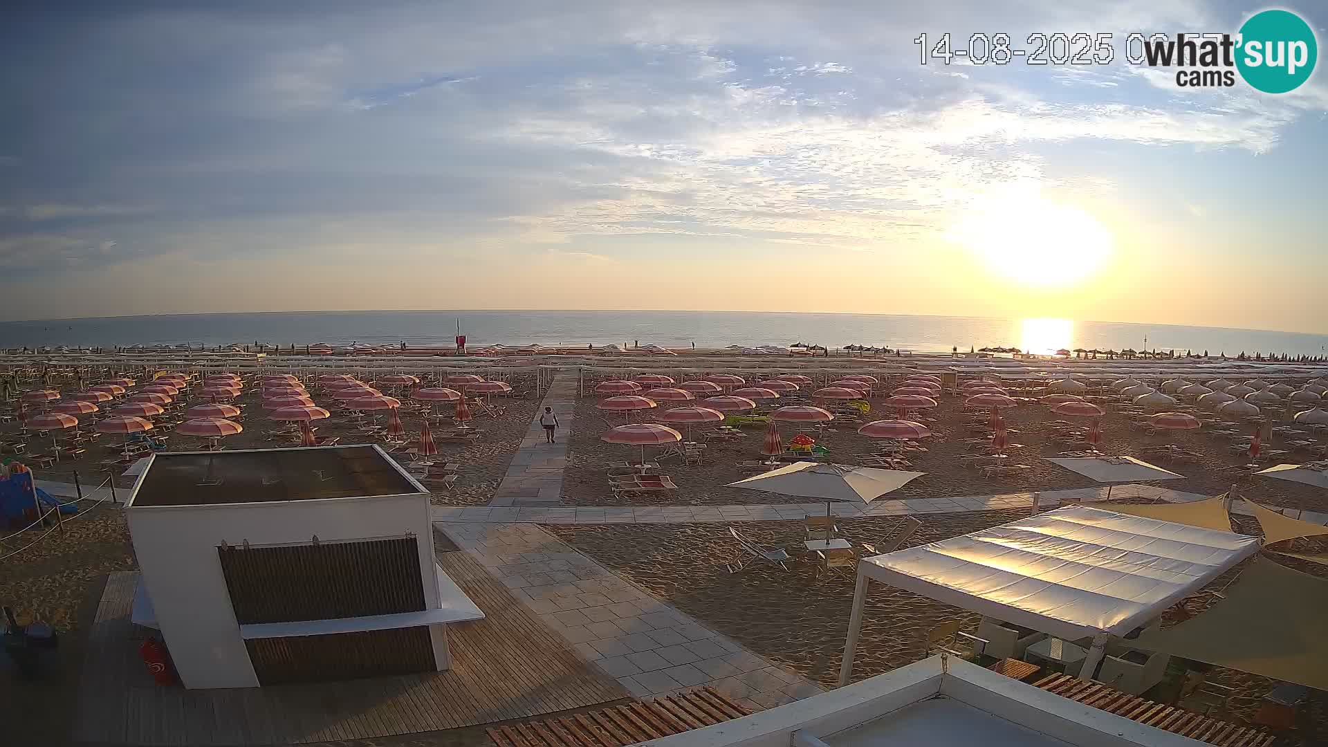 Live webcam Riccione Strand – Bagni Oreste spiaggia 115 – Italien