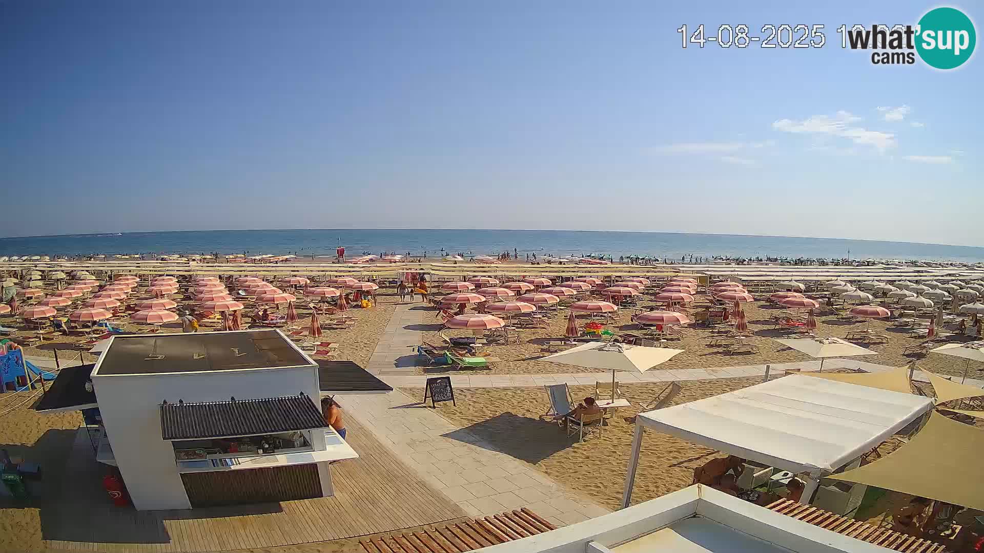 Live webcam Riccione Strand – Bagni Oreste spiaggia 115 – Italien
