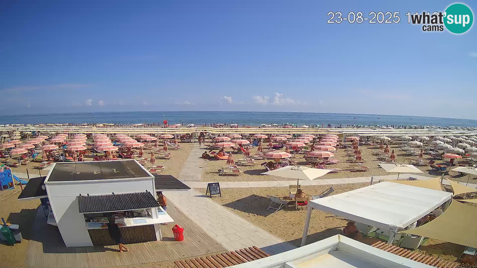 Webcam Riccione plage – Bagni Oreste spiaggia 115 – Italie