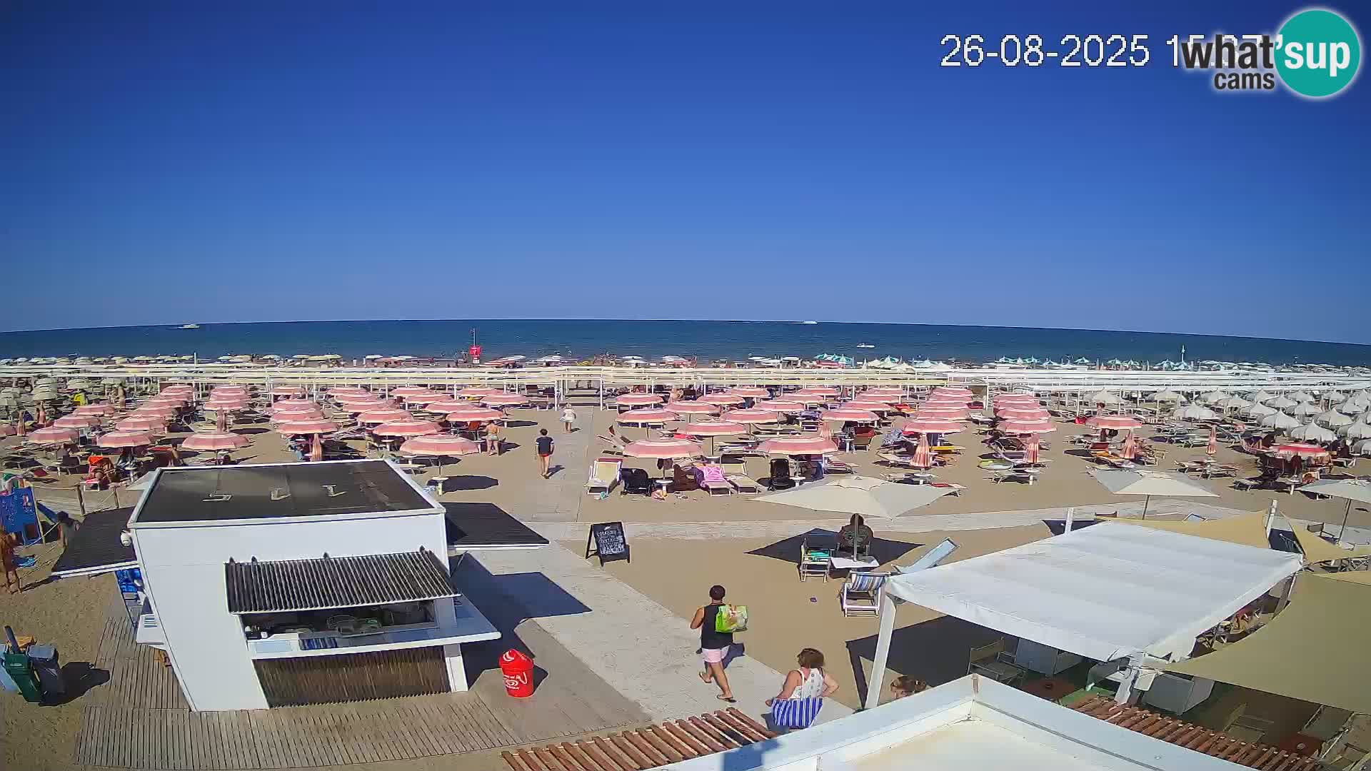 Live webcam Riccione Strand – Bagni Oreste spiaggia 115 – Italien