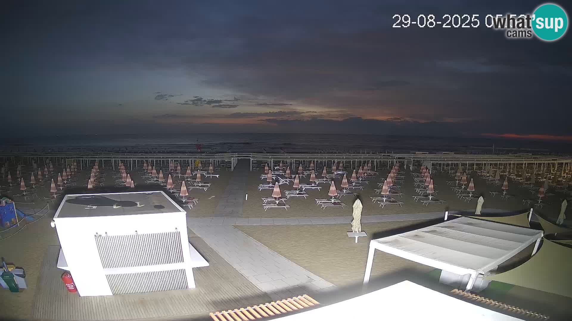 Live webcam Riccione Strand – Bagni Oreste spiaggia 115 – Italien