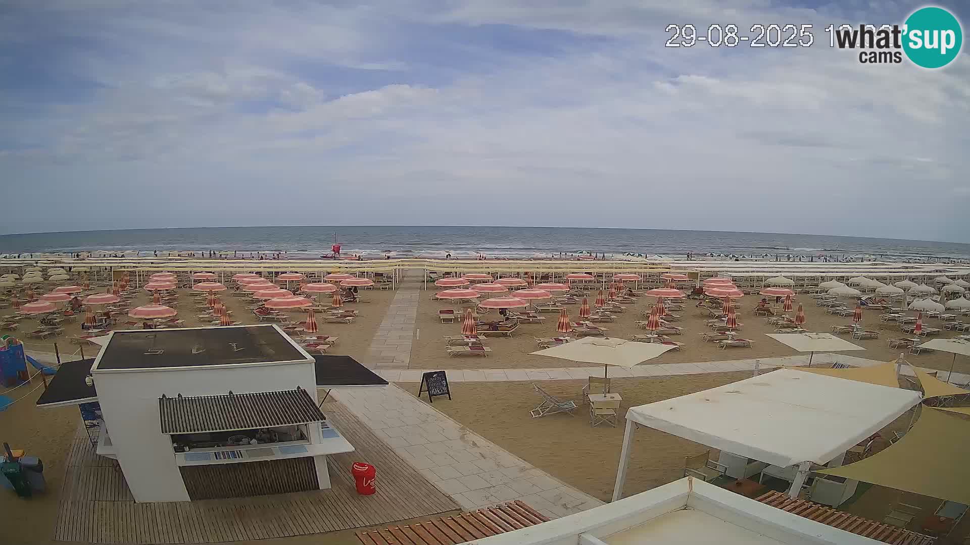 Live webcam Riccione Strand – Bagni Oreste spiaggia 115 – Italien