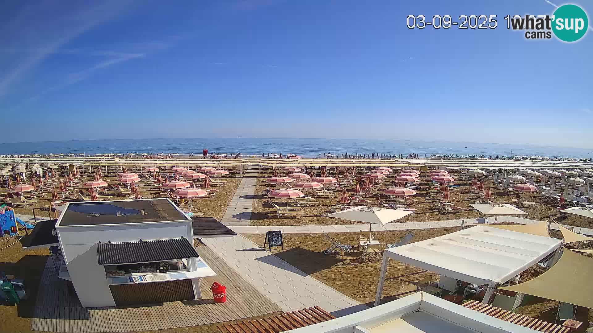 Spletna kamera plaža Riccione – Bagni Oreste spiaggia 115 – Italija