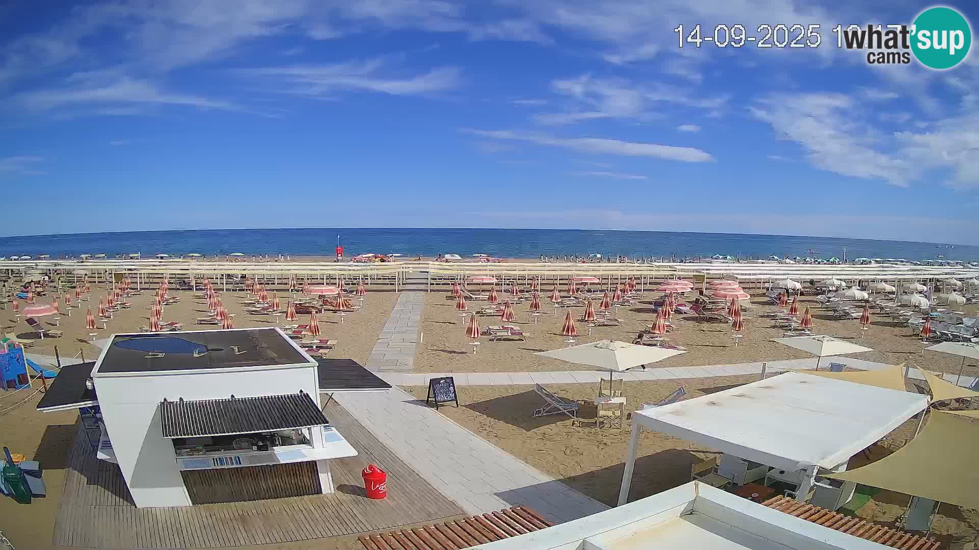 Spletna kamera plaža Riccione – Bagni Oreste spiaggia 115 – Italija