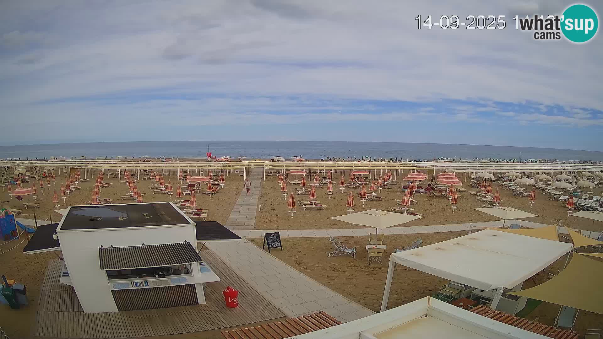 Spletna kamera plaža Riccione – Bagni Oreste spiaggia 115 – Italija