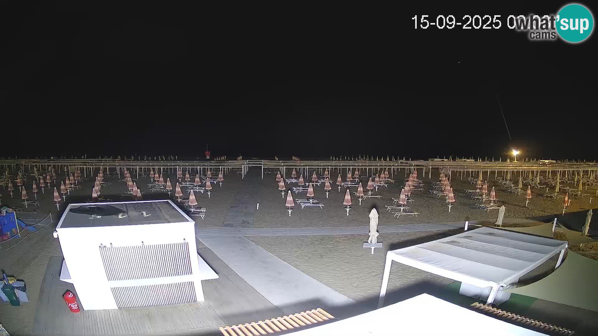 Live webcam Riccione Strand – Bagni Oreste spiaggia 115 – Italien