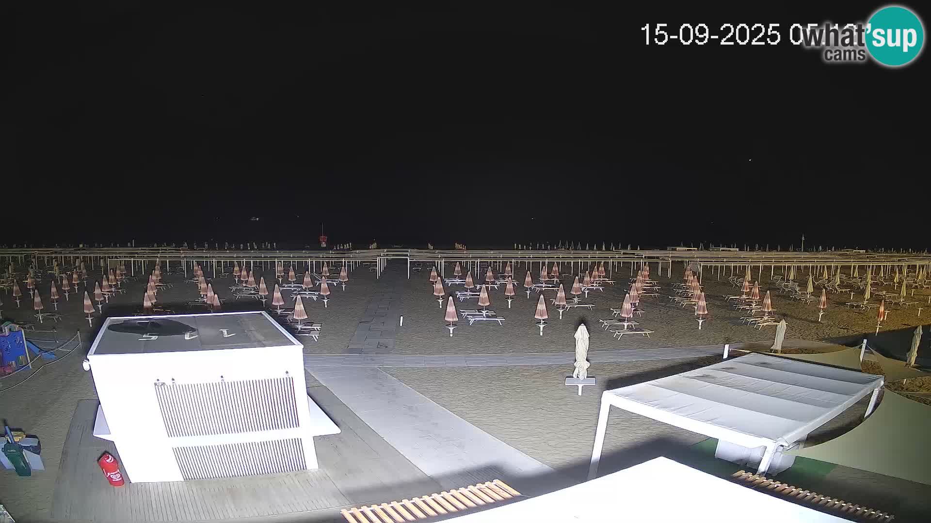 Live webcam Riccione Strand – Bagni Oreste spiaggia 115 – Italien