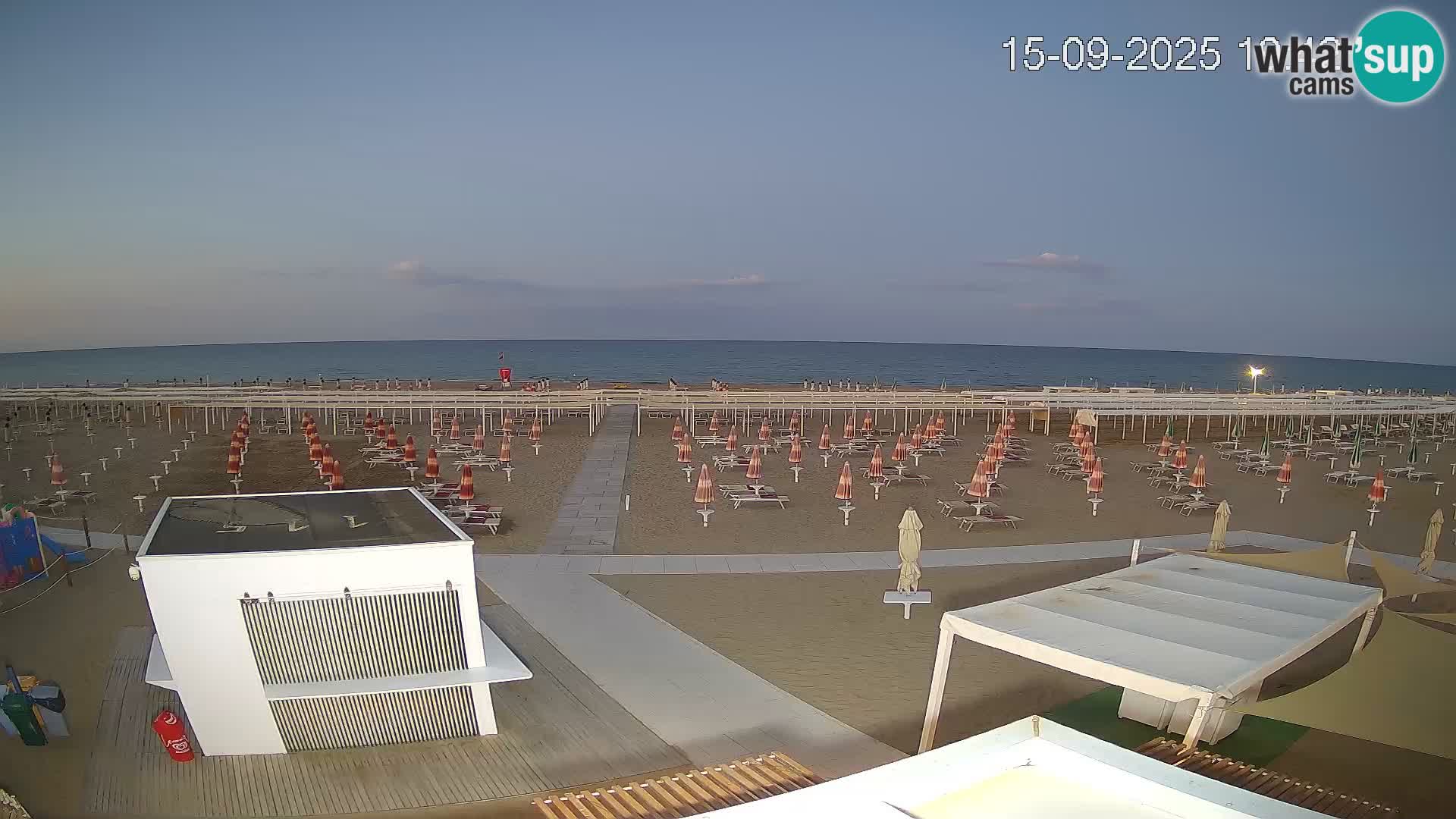 Live webcam Riccione Strand – Bagni Oreste spiaggia 115 – Italien