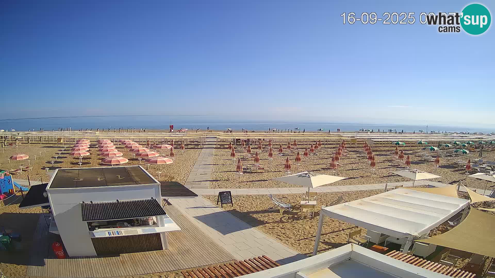 Spletna kamera plaža Riccione – Bagni Oreste spiaggia 115 – Italija