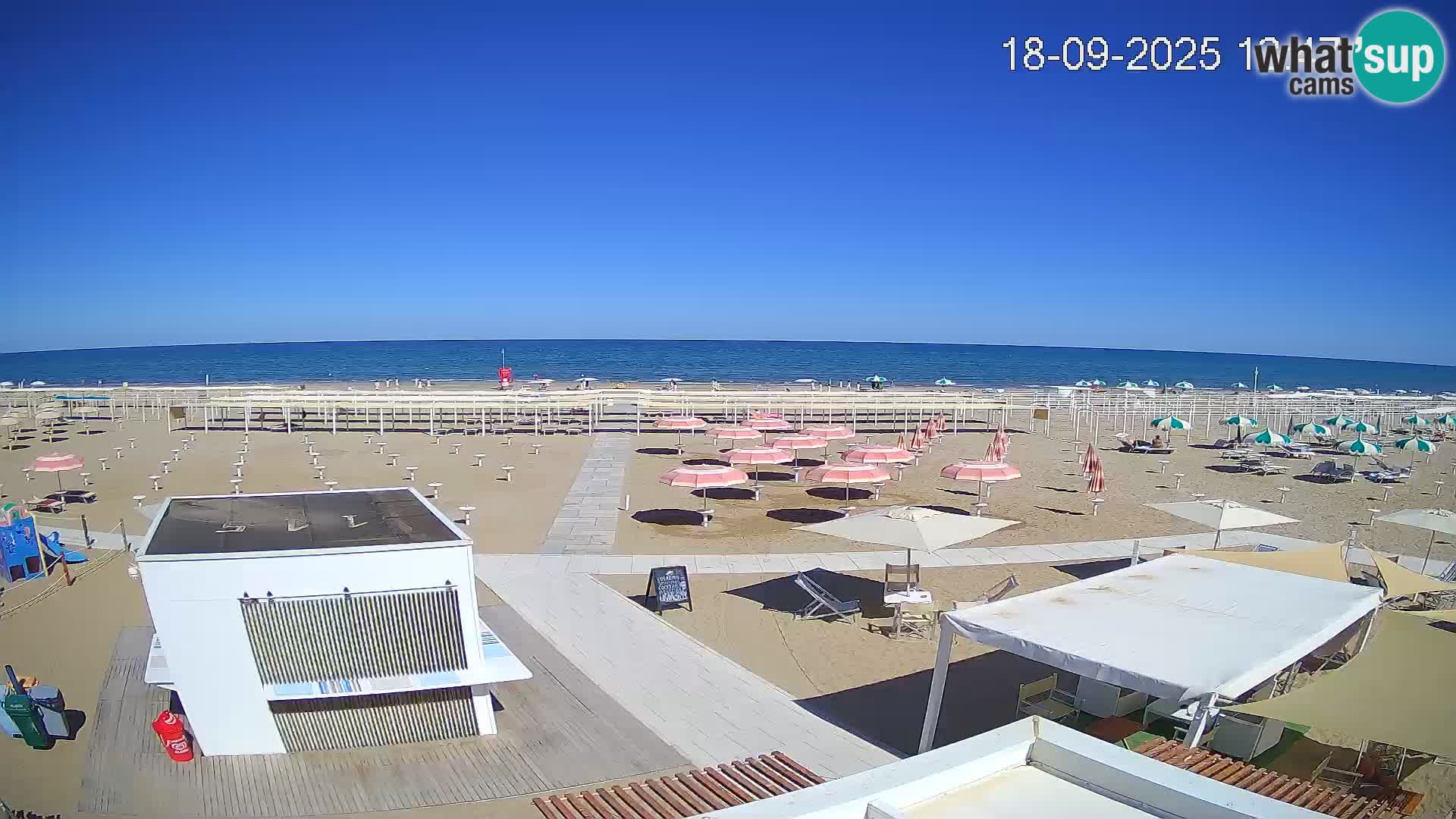 Spletna kamera plaža Riccione – Bagni Oreste spiaggia 115 – Italija