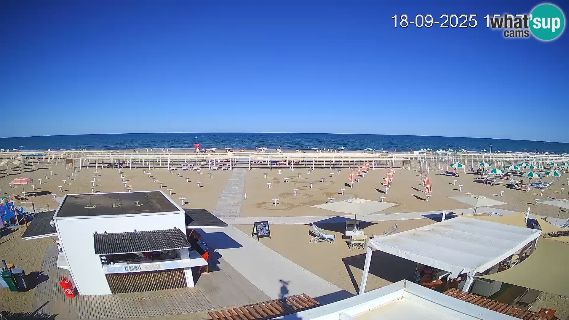 Spletna kamera plaža Riccione – Bagni Oreste spiaggia 115 – Italija
