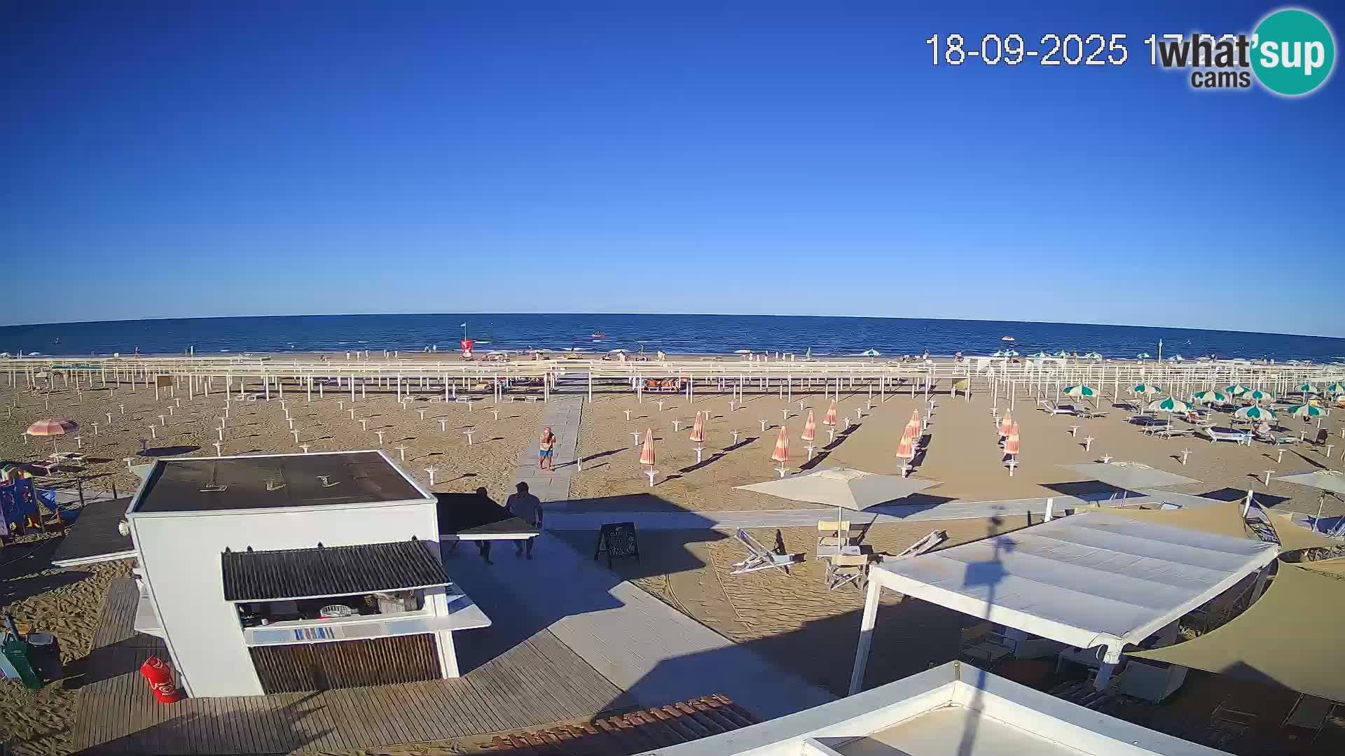 Spletna kamera plaža Riccione – Bagni Oreste spiaggia 115 – Italija