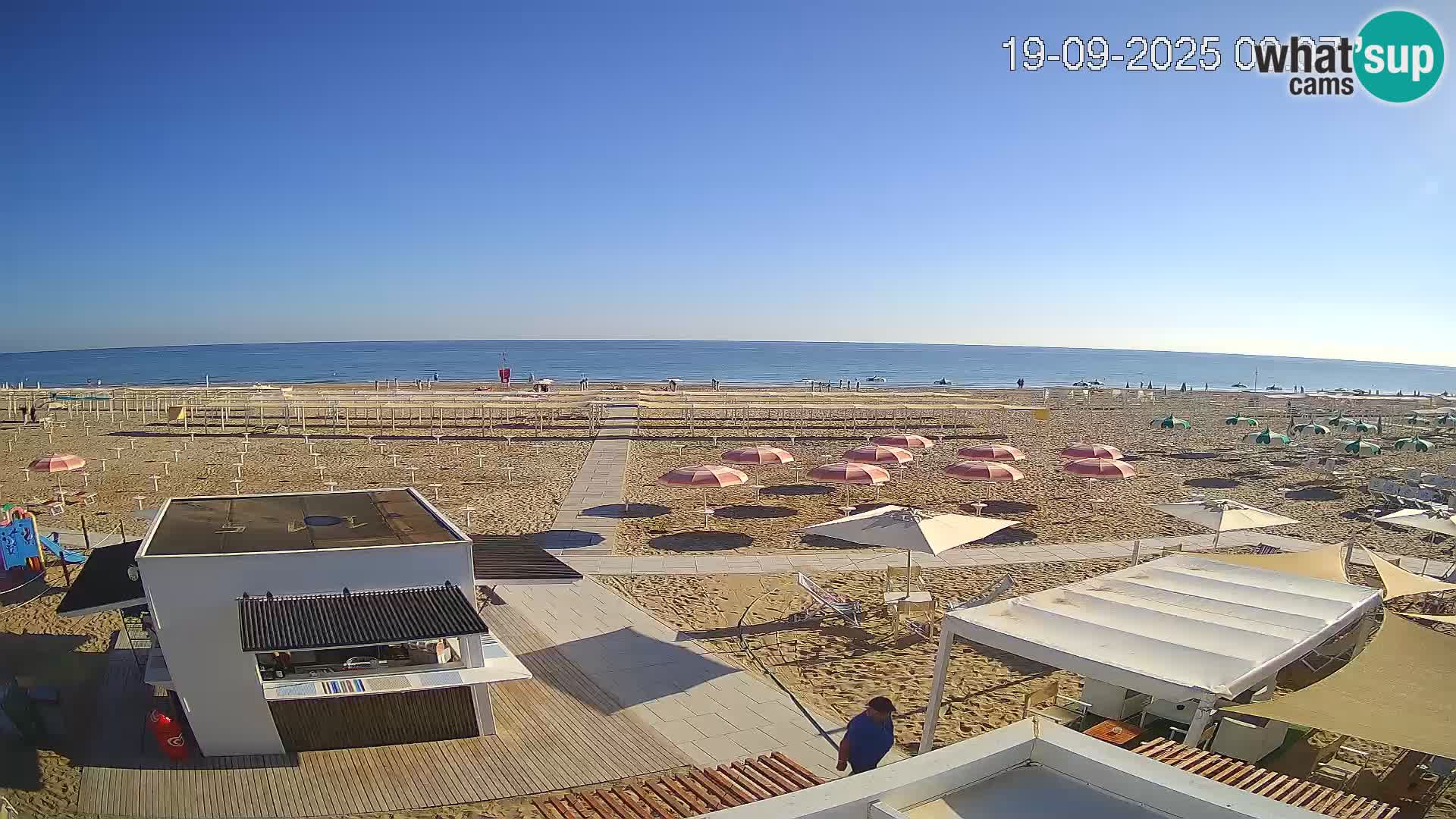 Live webcam Riccione Strand – Bagni Oreste spiaggia 115 – Italien