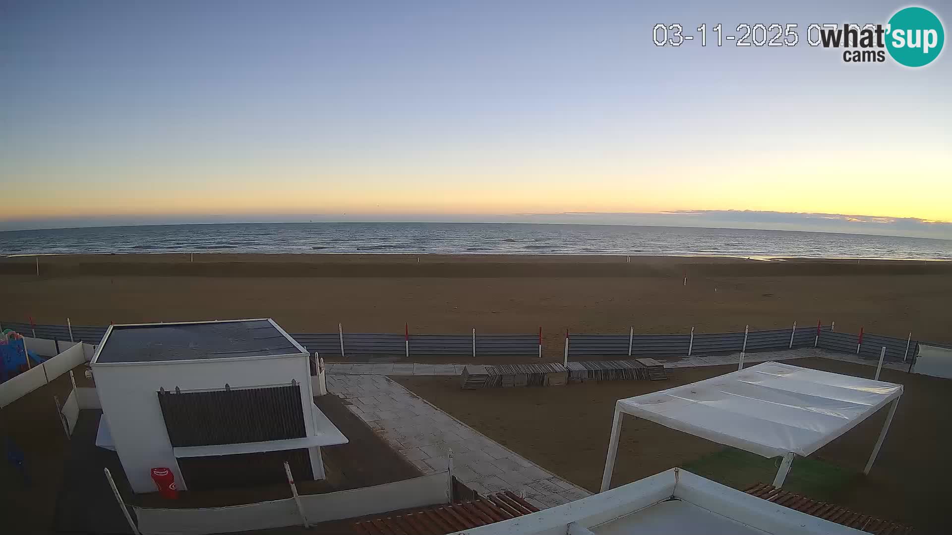 Live webcam Riccione Strand – Bagni Oreste spiaggia 115 – Italien