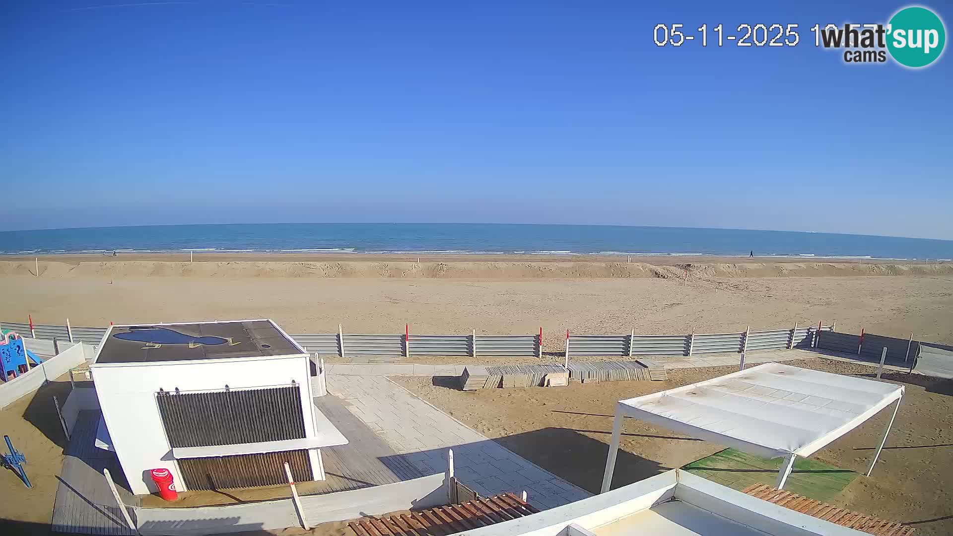 Live webcam Riccione Strand – Bagni Oreste spiaggia 115 – Italien