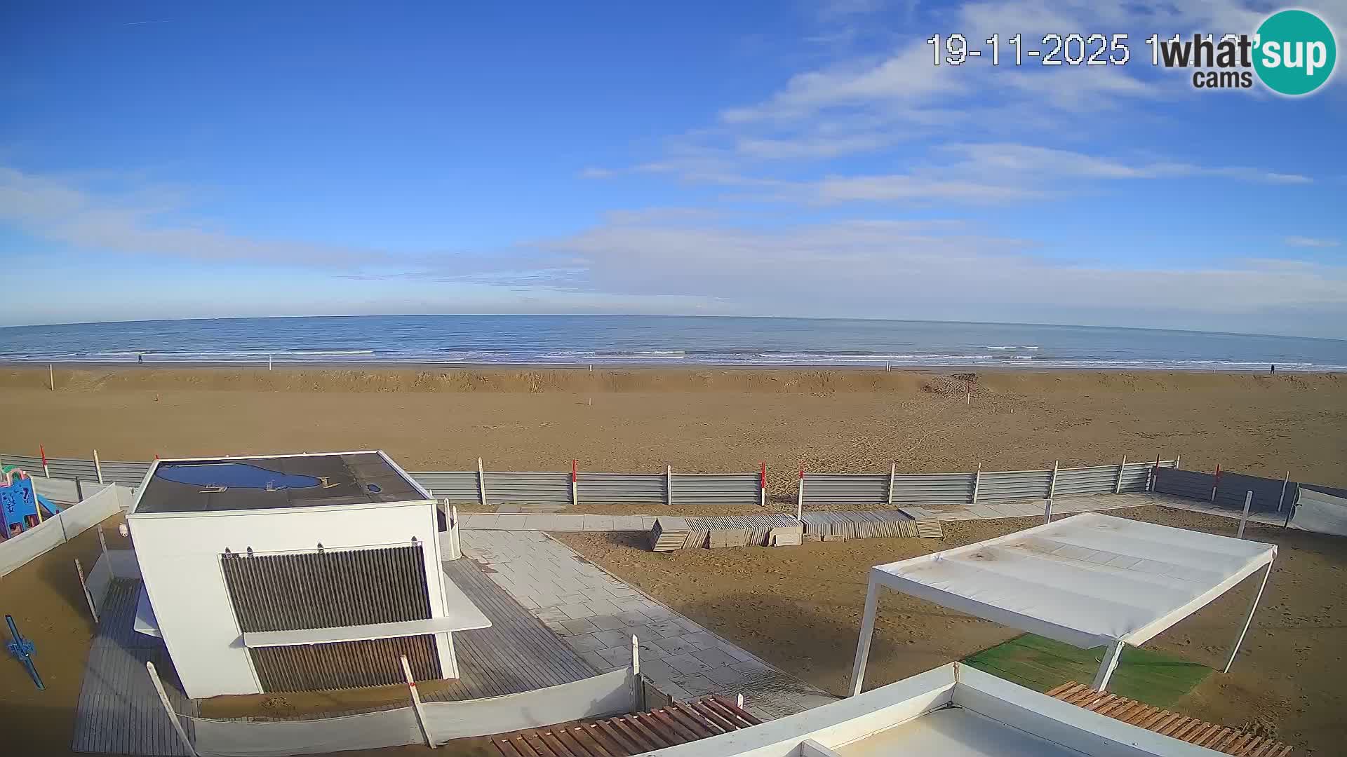 Live webcam Riccione Strand – Bagni Oreste spiaggia 115 – Italien