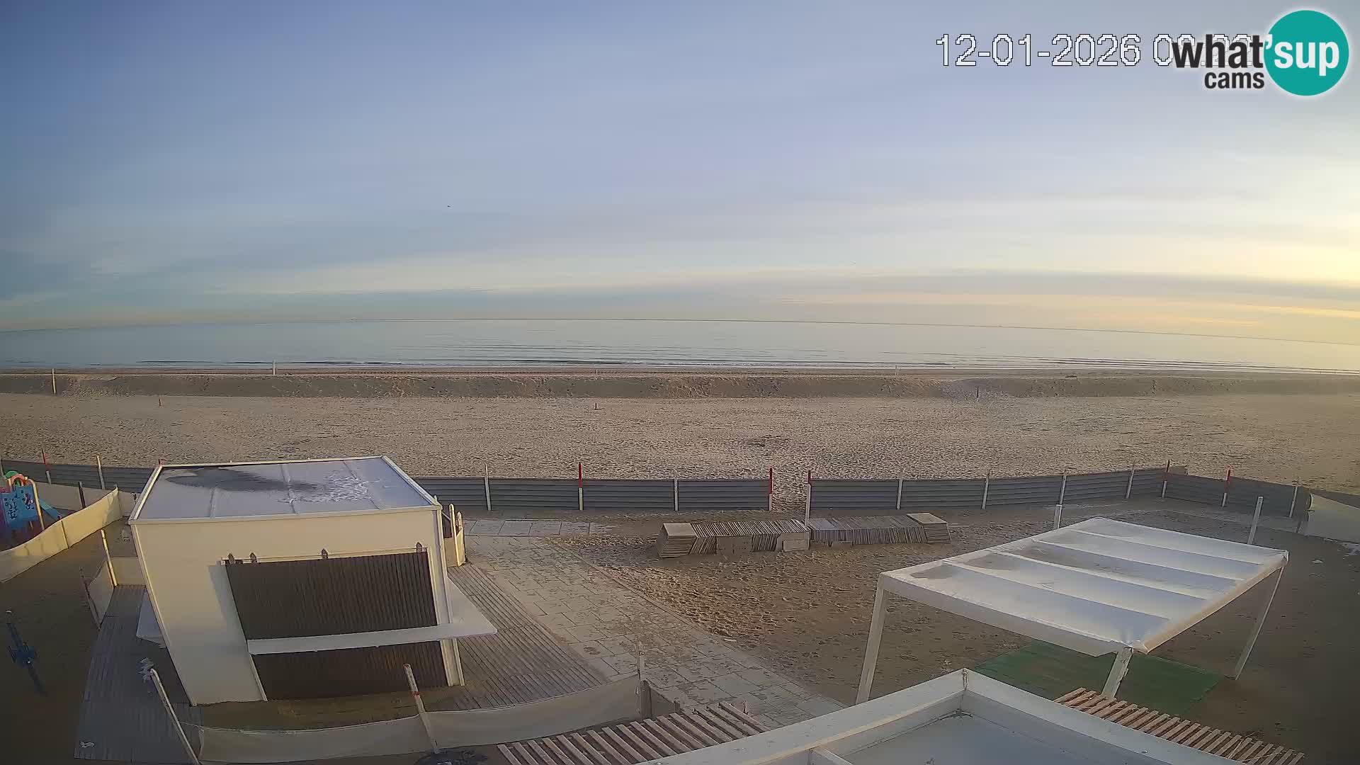 Live webcam Riccione Strand – Bagni Oreste spiaggia 115 – Italien