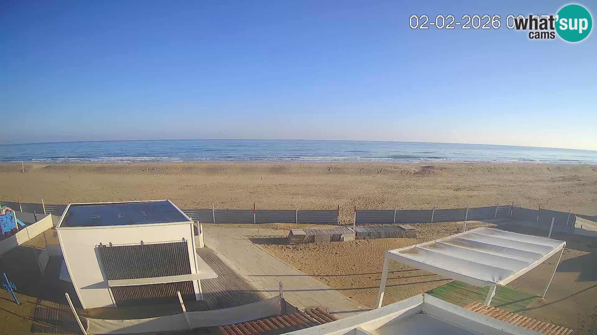 Live webcam Riccione Strand – Bagni Oreste spiaggia 115 – Italien