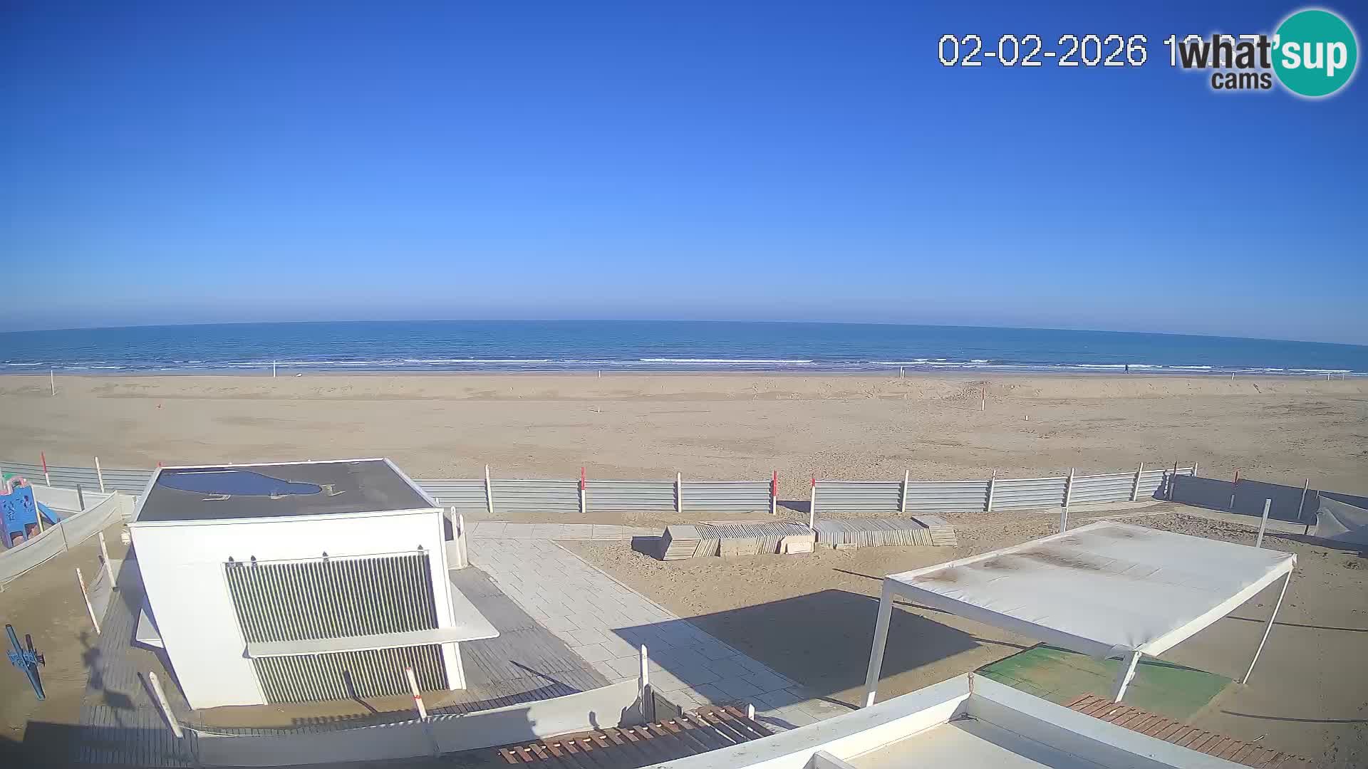Live webcam Riccione Strand – Bagni Oreste spiaggia 115 – Italien