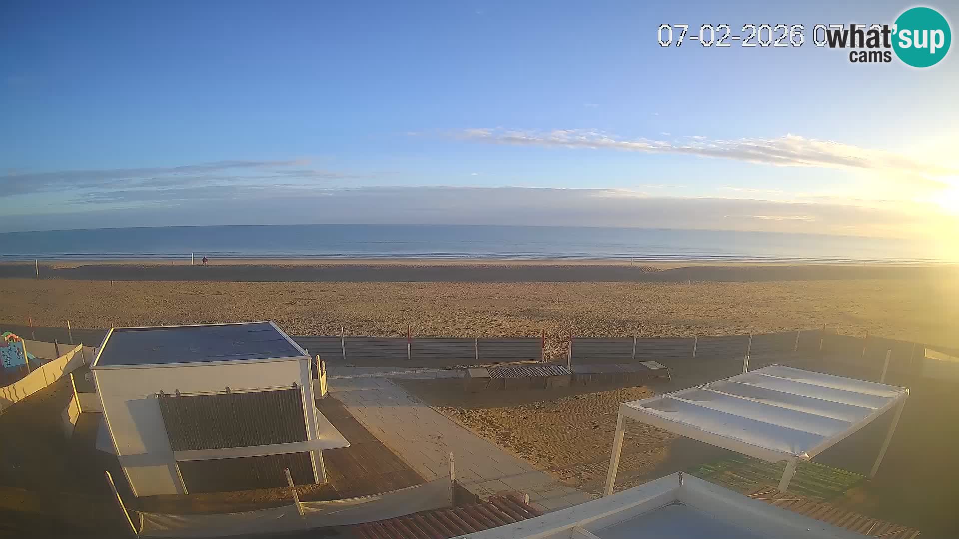 Spletna kamera plaža Riccione – Bagni Oreste spiaggia 115 – Italija