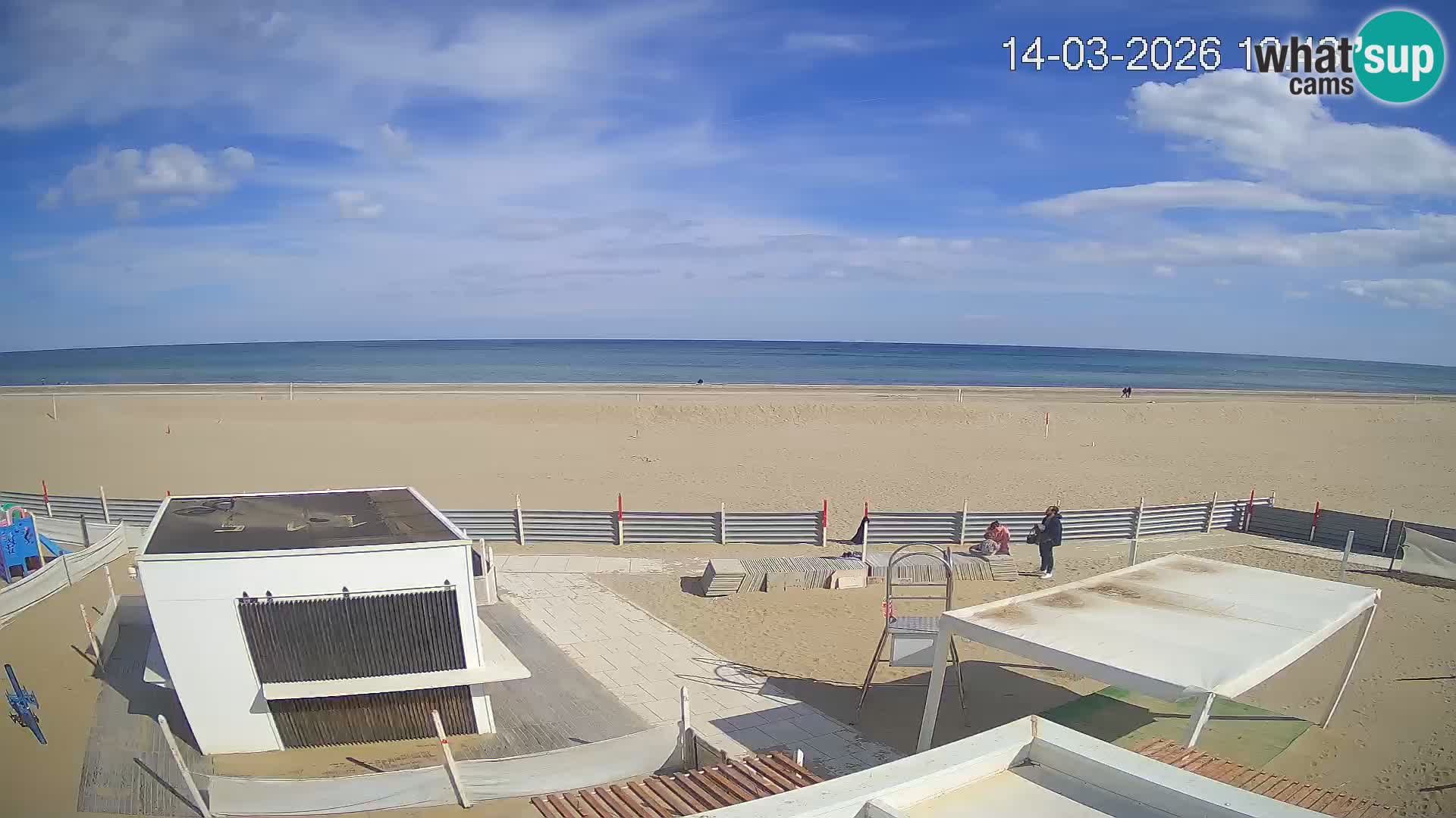 Spletna kamera plaža Riccione – Bagni Oreste spiaggia 115 – Italija