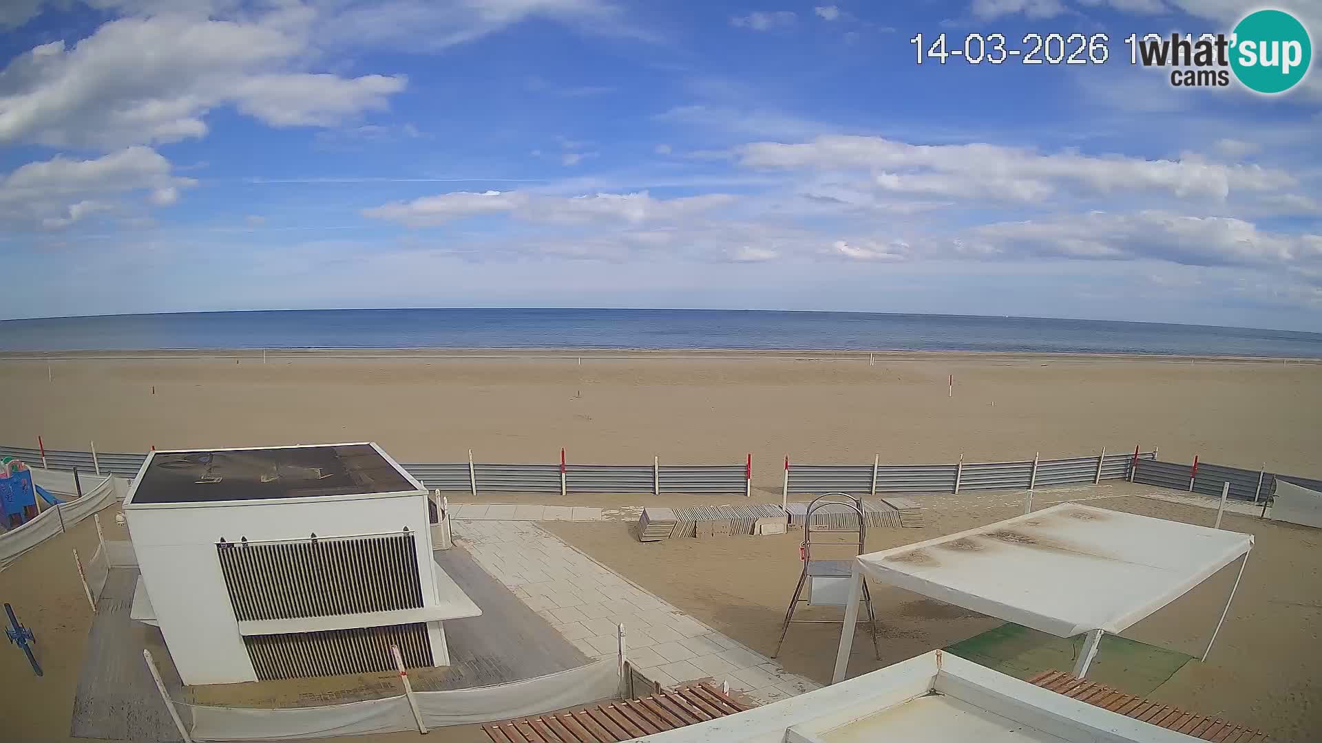 Spletna kamera plaža Riccione – Bagni Oreste spiaggia 115 – Italija