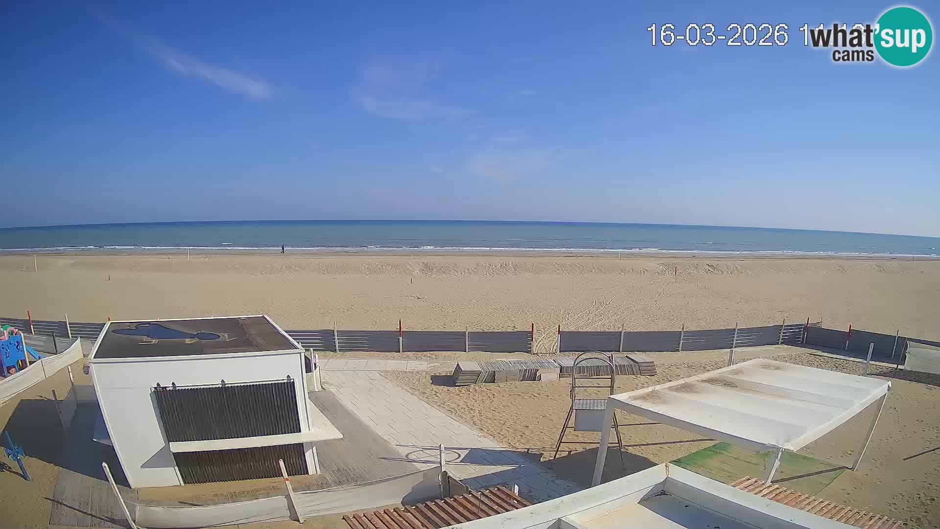 Live webcam Riccione Strand – Bagni Oreste spiaggia 115 – Italien