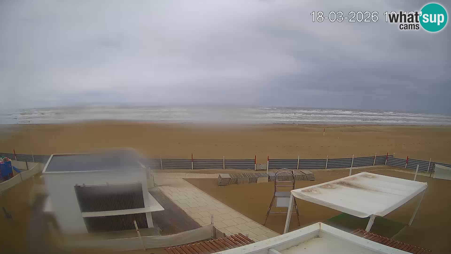 Live webcam Riccione Strand – Bagni Oreste spiaggia 115 – Italien