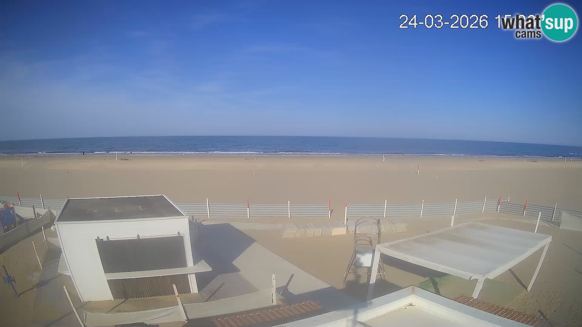 Live webcam Riccione Strand – Bagni Oreste spiaggia 115 – Italien