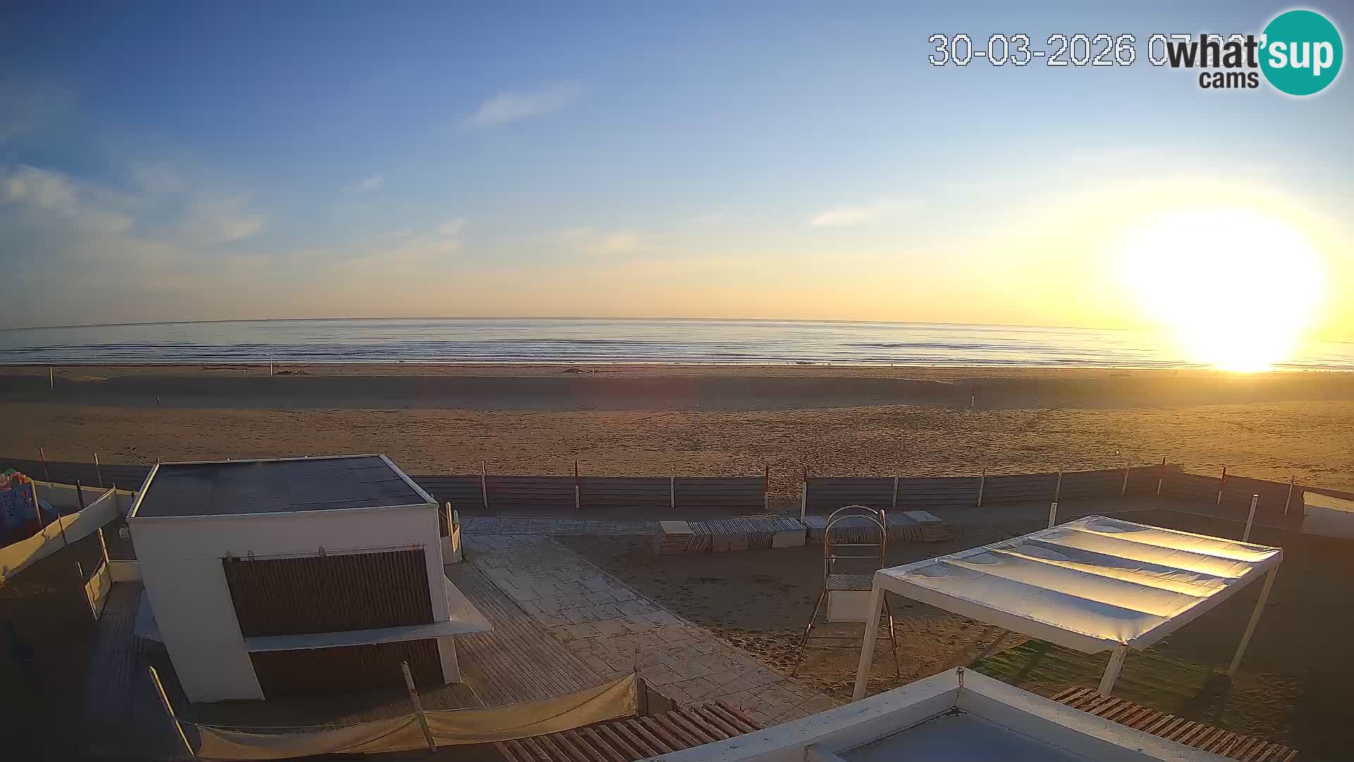 Live webcam Riccione Strand – Bagni Oreste spiaggia 115 – Italien