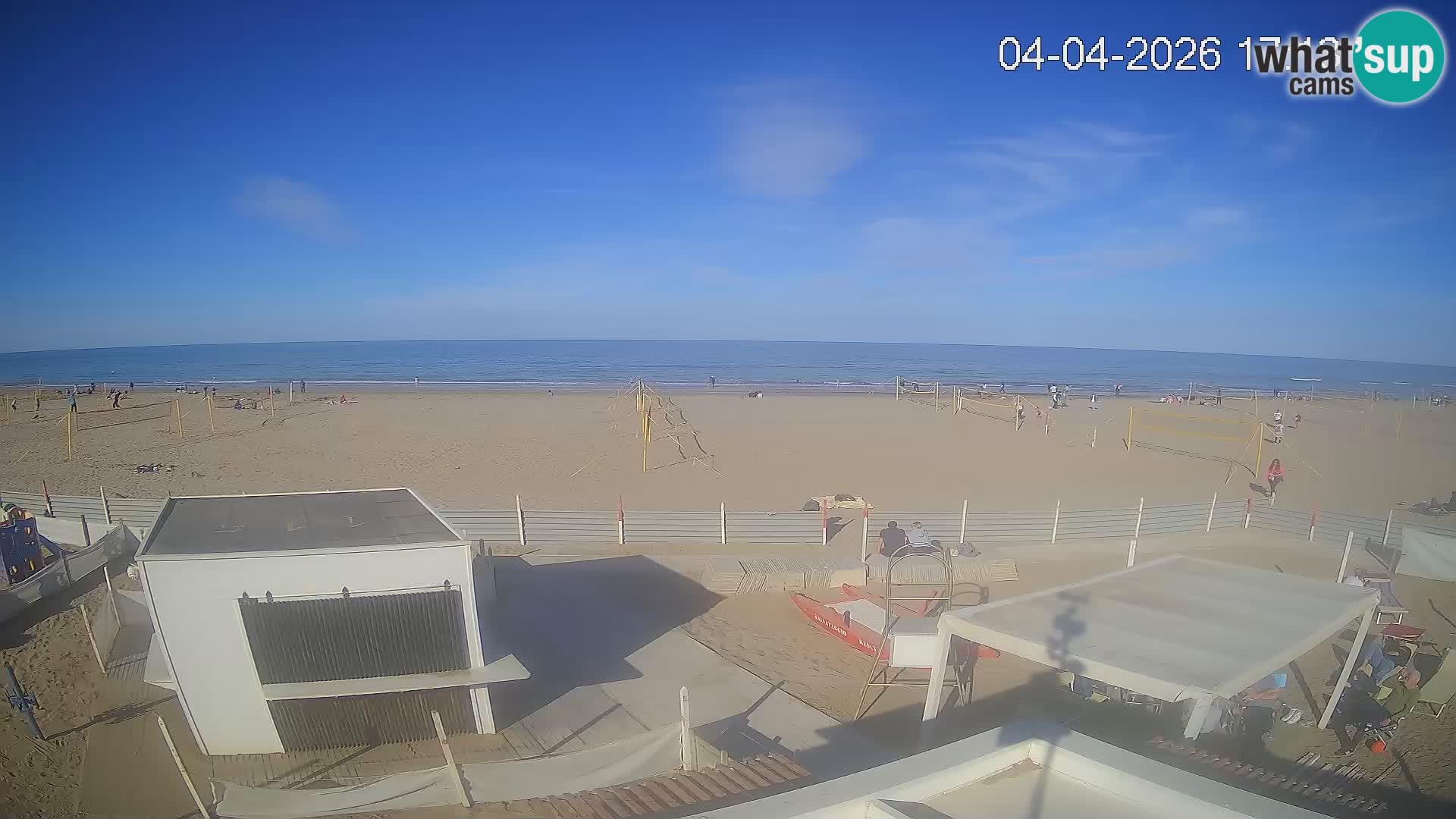 Live webcam Riccione Strand – Bagni Oreste spiaggia 115 – Italien