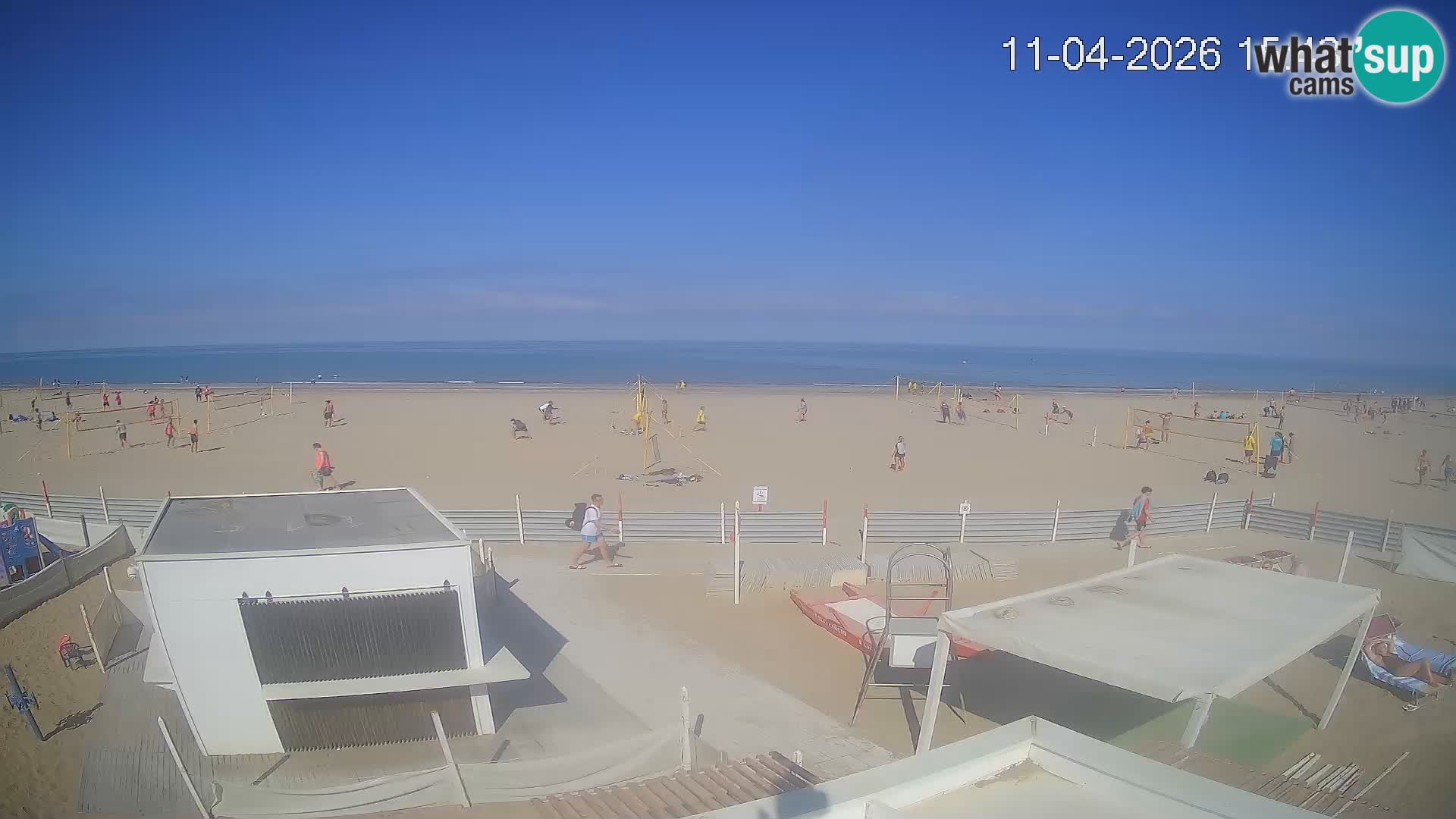 Live webcam Riccione Strand – Bagni Oreste spiaggia 115 – Italien