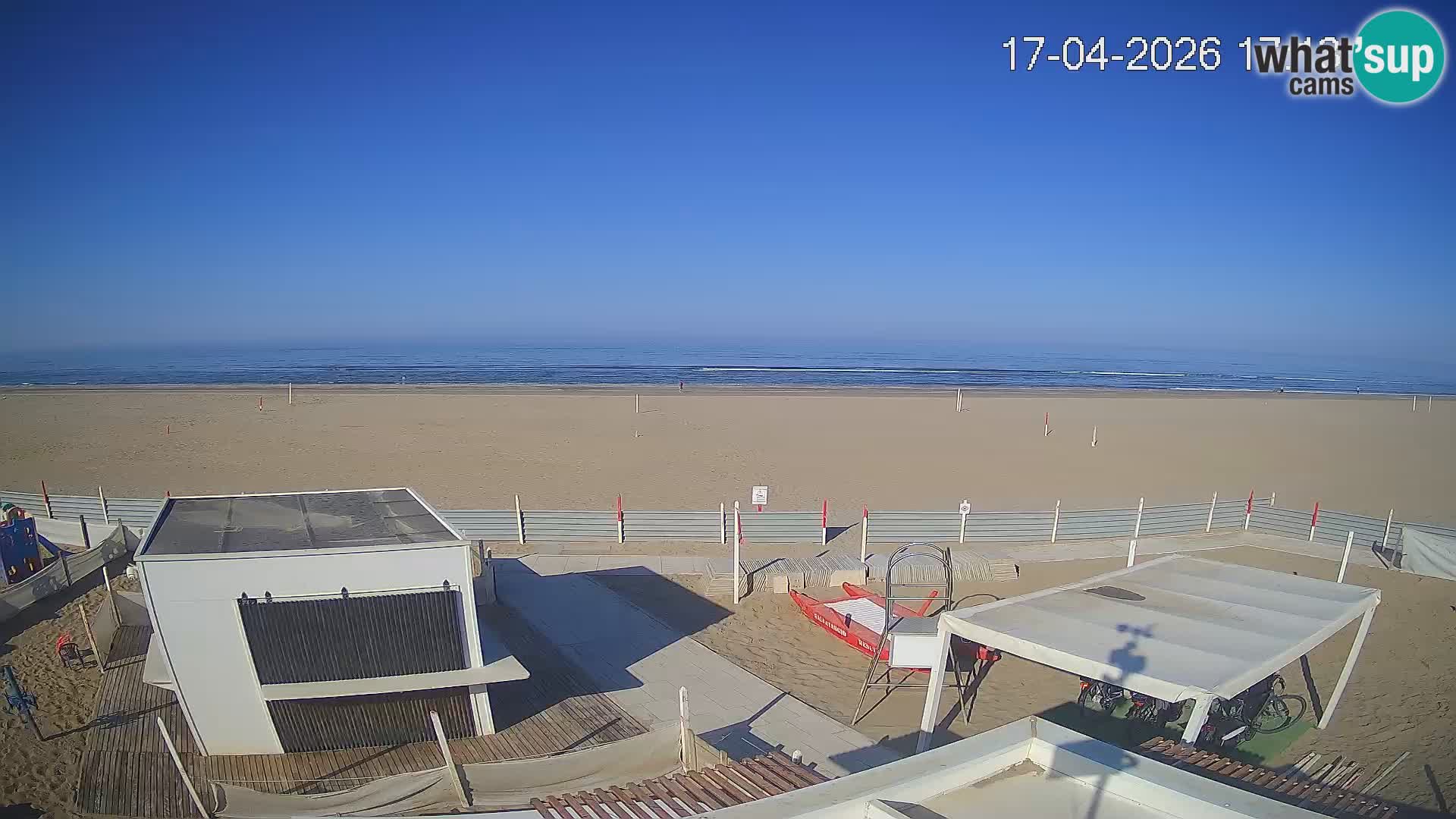 Spletna kamera plaža Riccione – Bagni Oreste spiaggia 115 – Italija