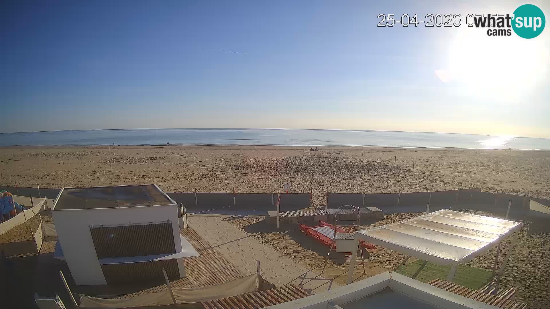 Live webcam Riccione Strand – Bagni Oreste spiaggia 115 – Italien