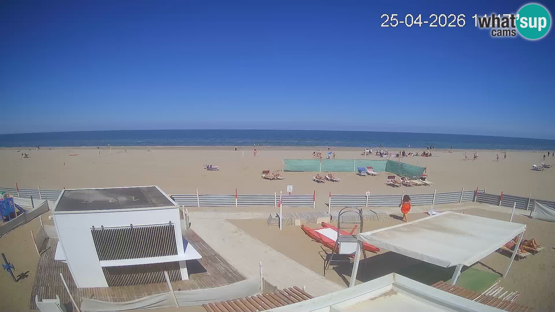 Web kamera plaža Riccione – Bagni Oreste spiaggia 115 – Italija