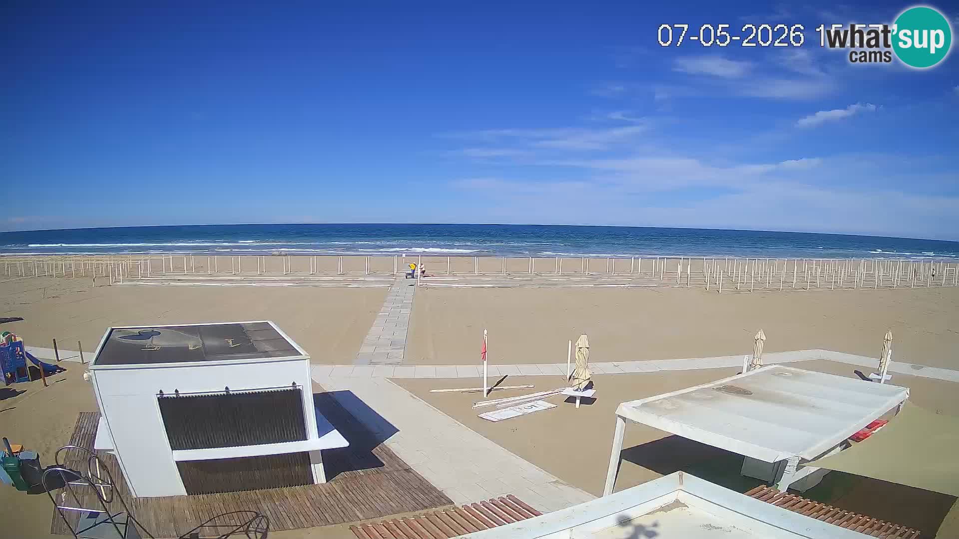 Webcam Riccione plage – Bagni Oreste spiaggia 115 – Italie