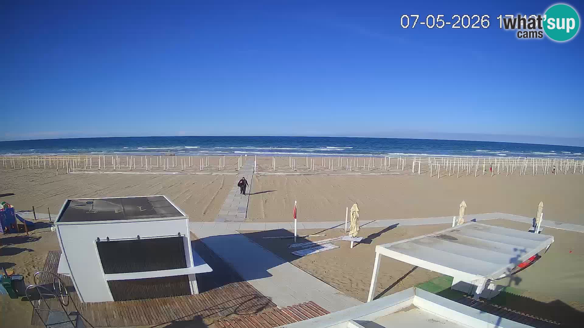 Spletna kamera plaža Riccione – Bagni Oreste spiaggia 115 – Italija