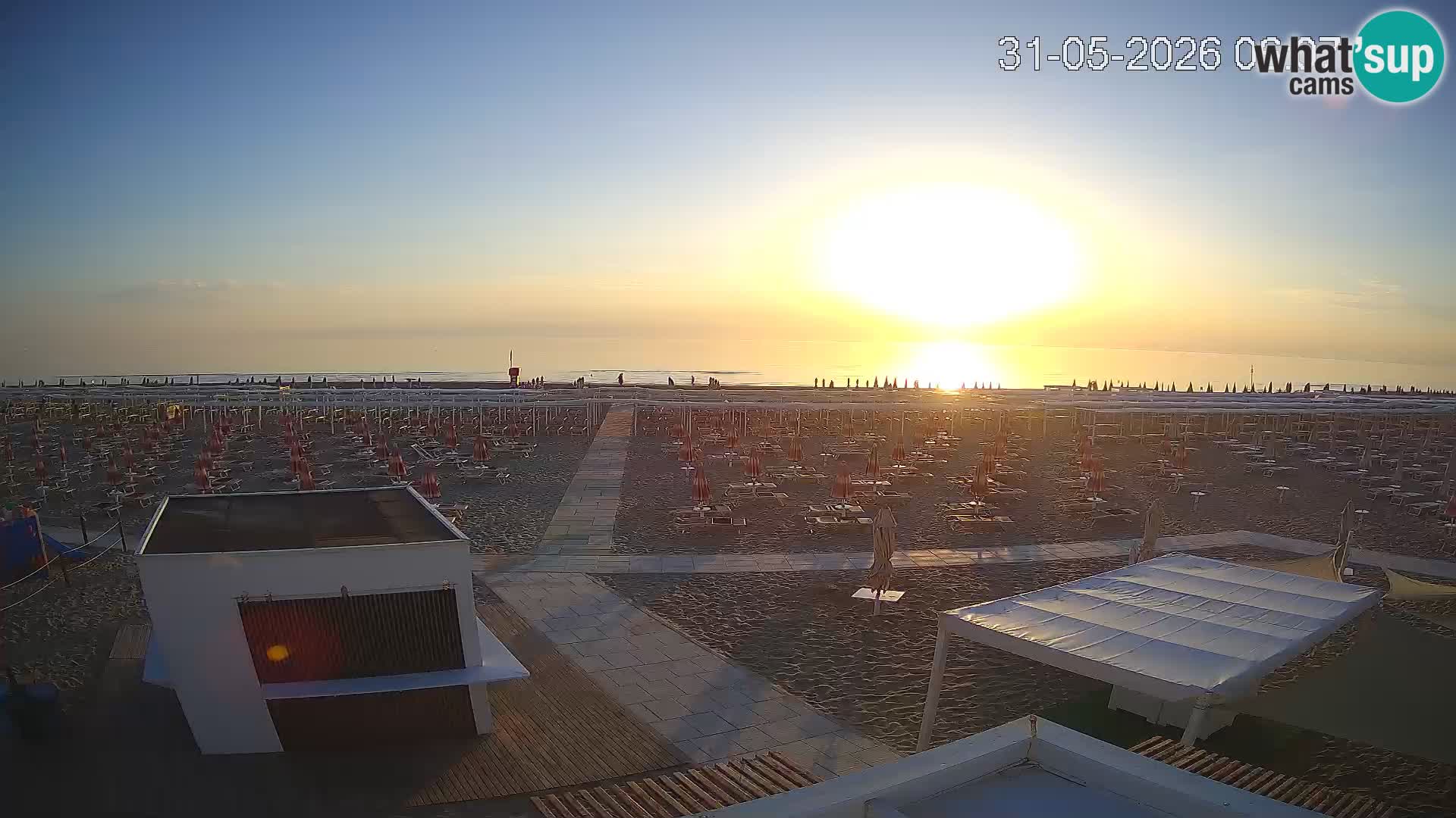 Live webcam Riccione Strand – Bagni Oreste spiaggia 115 – Italien