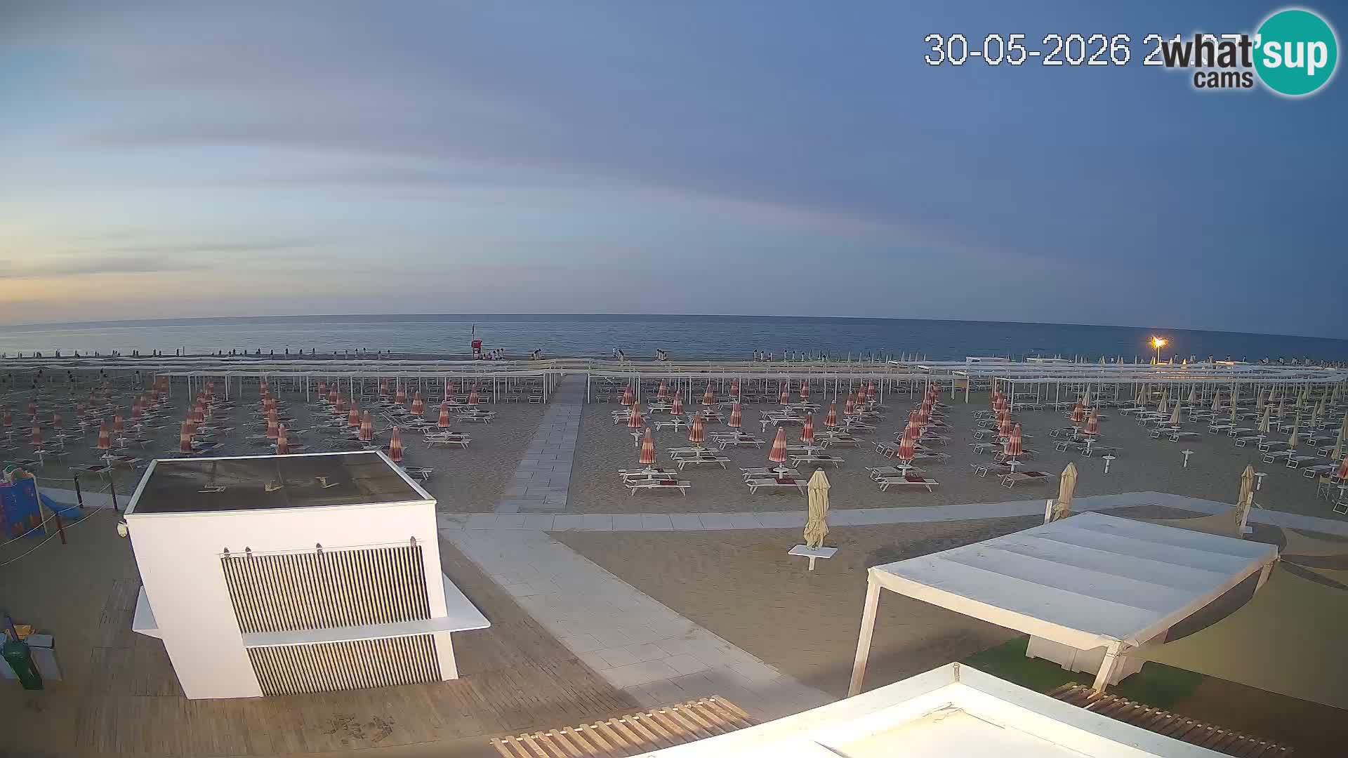 Live webcam Riccione Strand – Bagni Oreste spiaggia 115 – Italien