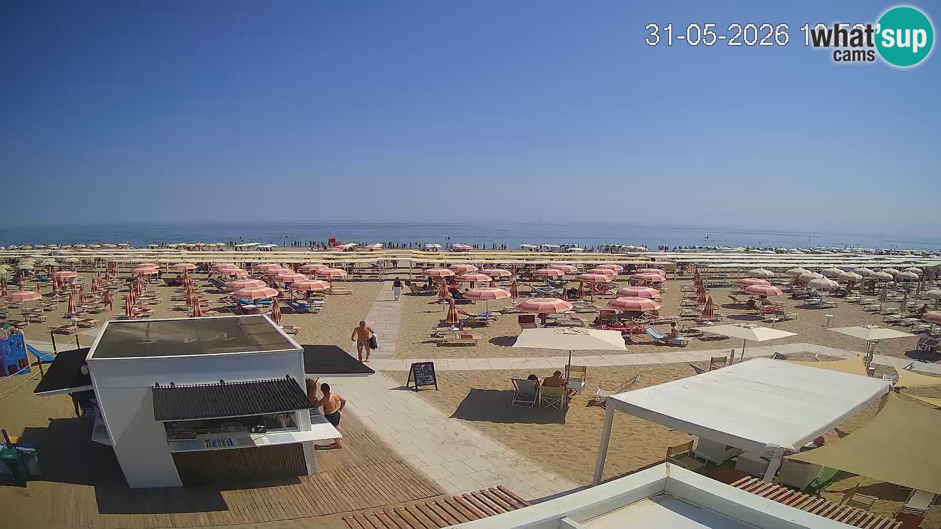 Spletna kamera plaža Riccione – Bagni Oreste spiaggia 115 – Italija