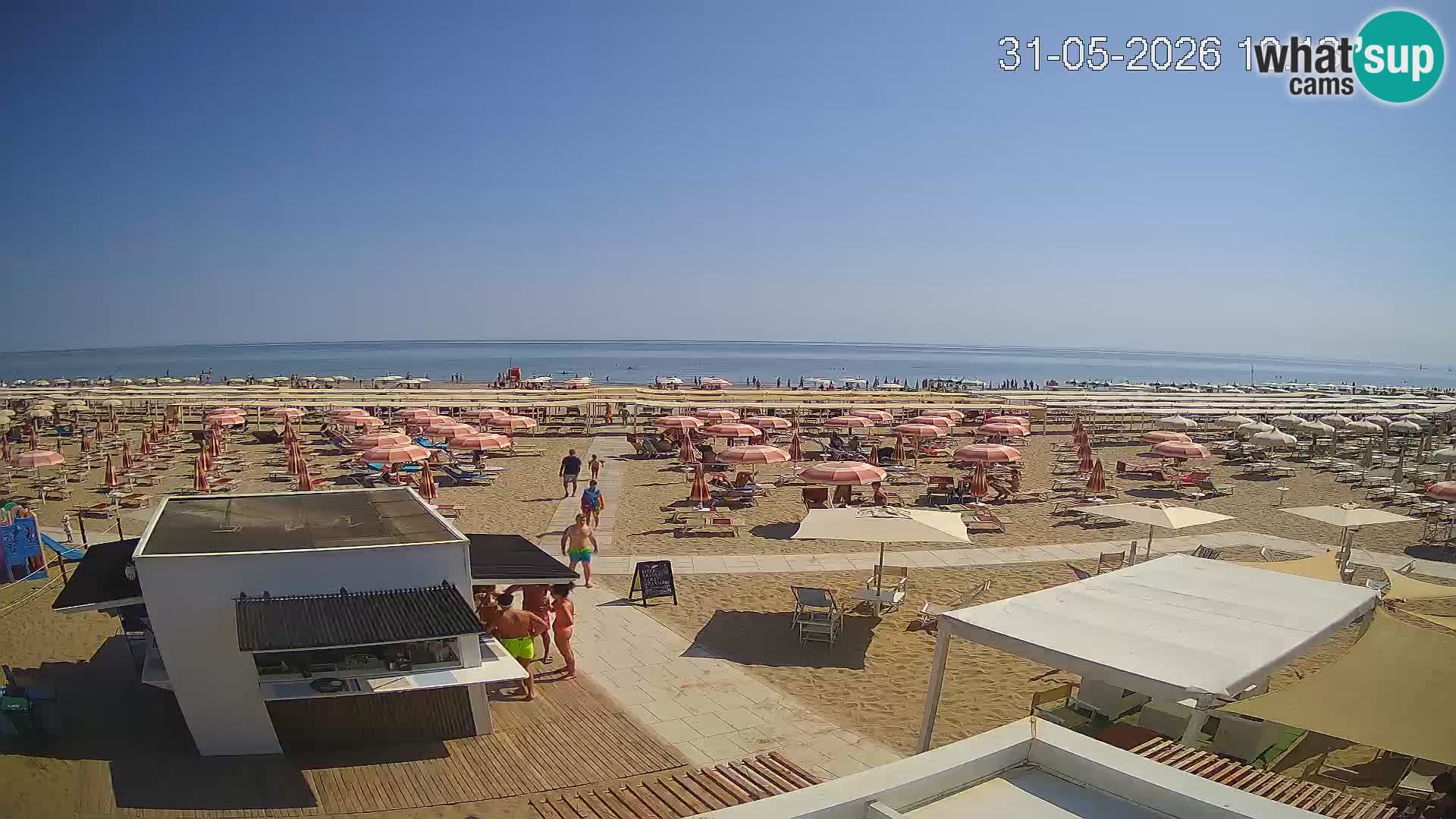Spletna kamera plaža Riccione – Bagni Oreste spiaggia 115 – Italija
