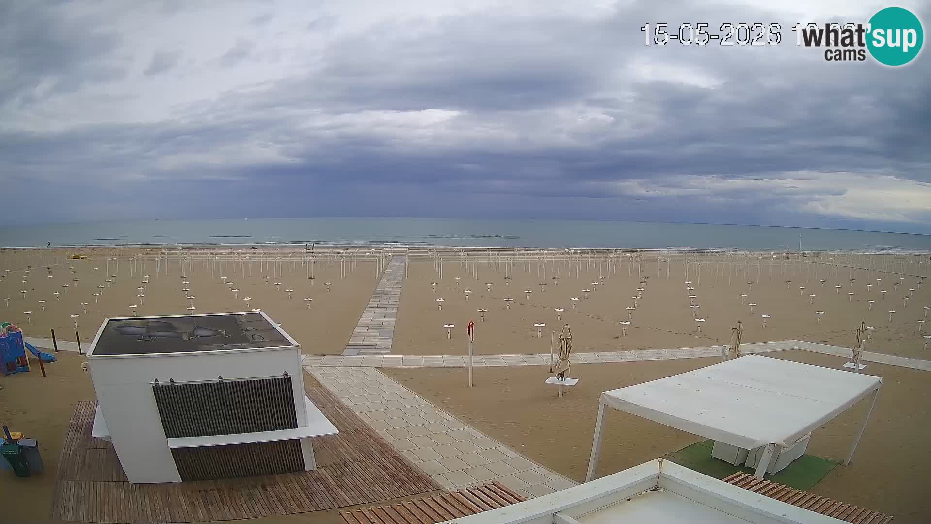 Live webcam Riccione Strand – Bagni Oreste spiaggia 115 – Italien