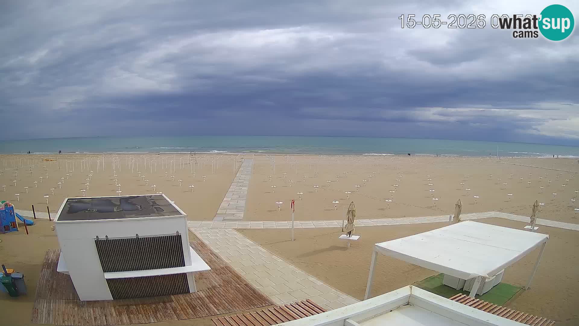 Spletna kamera plaža Riccione – Bagni Oreste spiaggia 115 – Italija