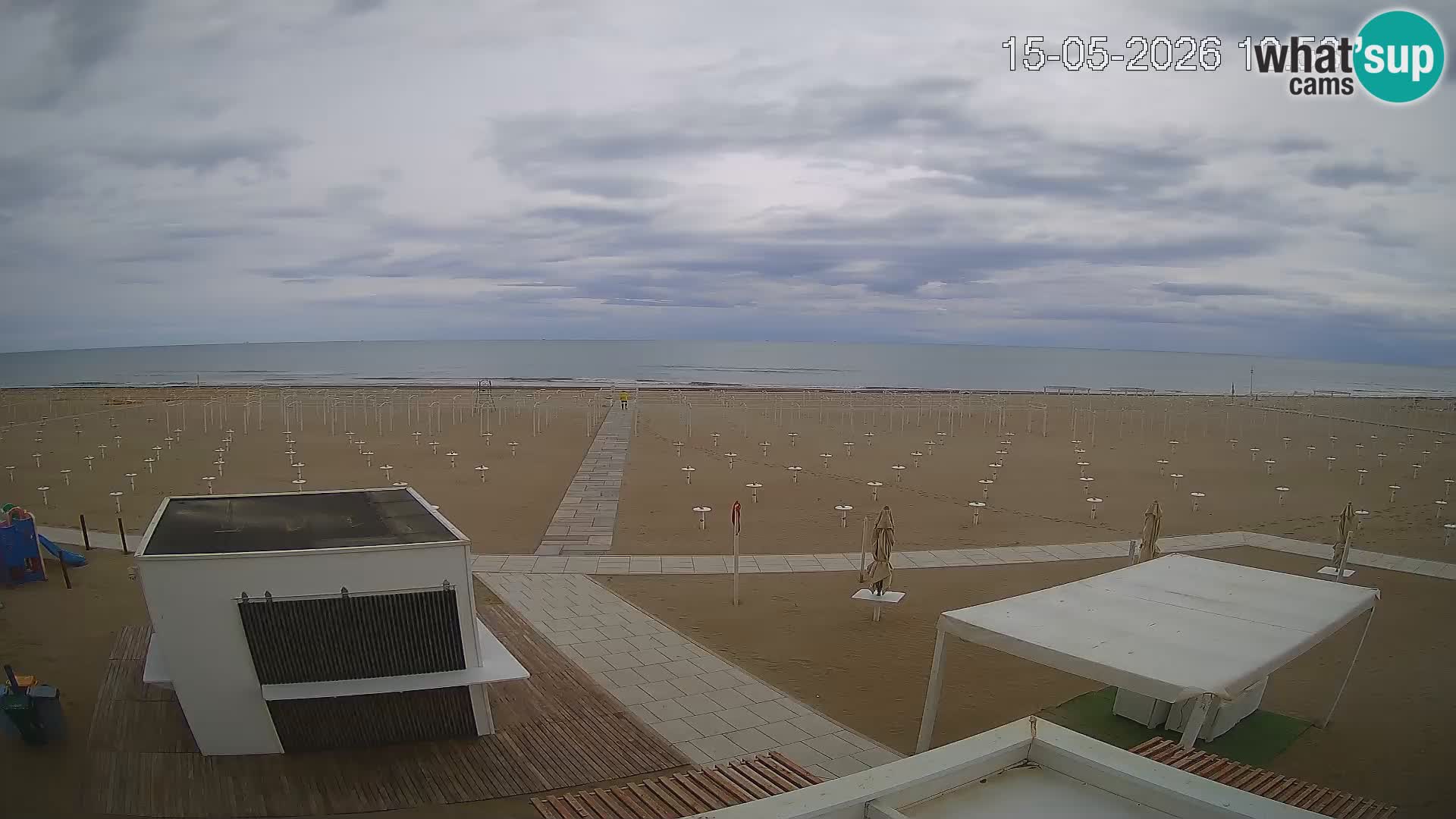 Live webcam Riccione Strand – Bagni Oreste spiaggia 115 – Italien