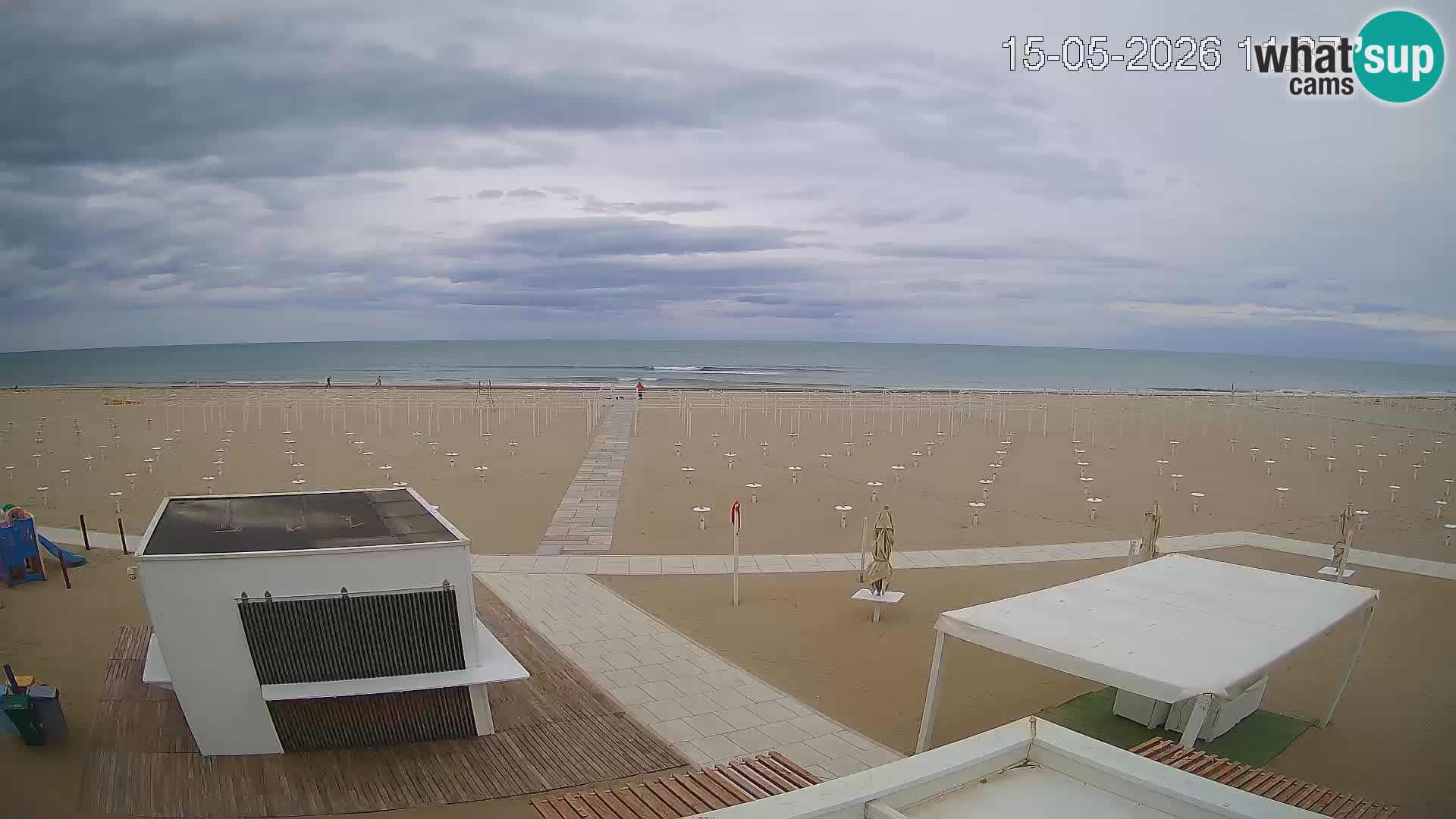 Live webcam Riccione Strand – Bagni Oreste spiaggia 115 – Italien