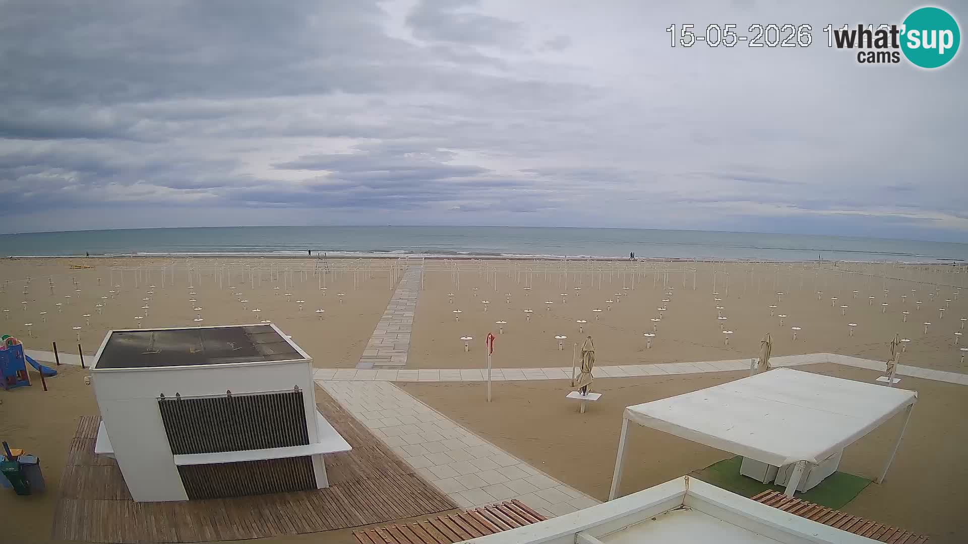 Live webcam Riccione Strand – Bagni Oreste spiaggia 115 – Italien