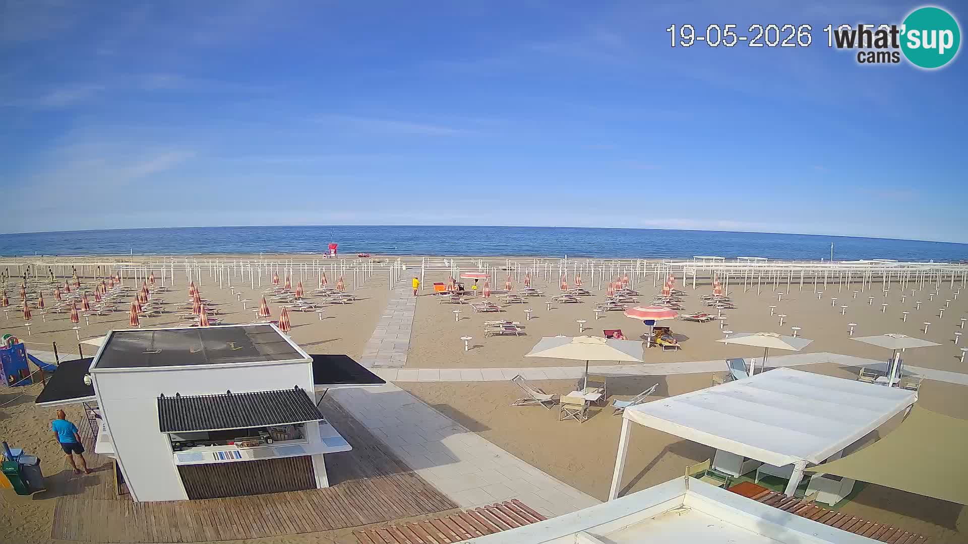 Web kamera plaža Riccione – Bagni Oreste spiaggia 115 – Italija