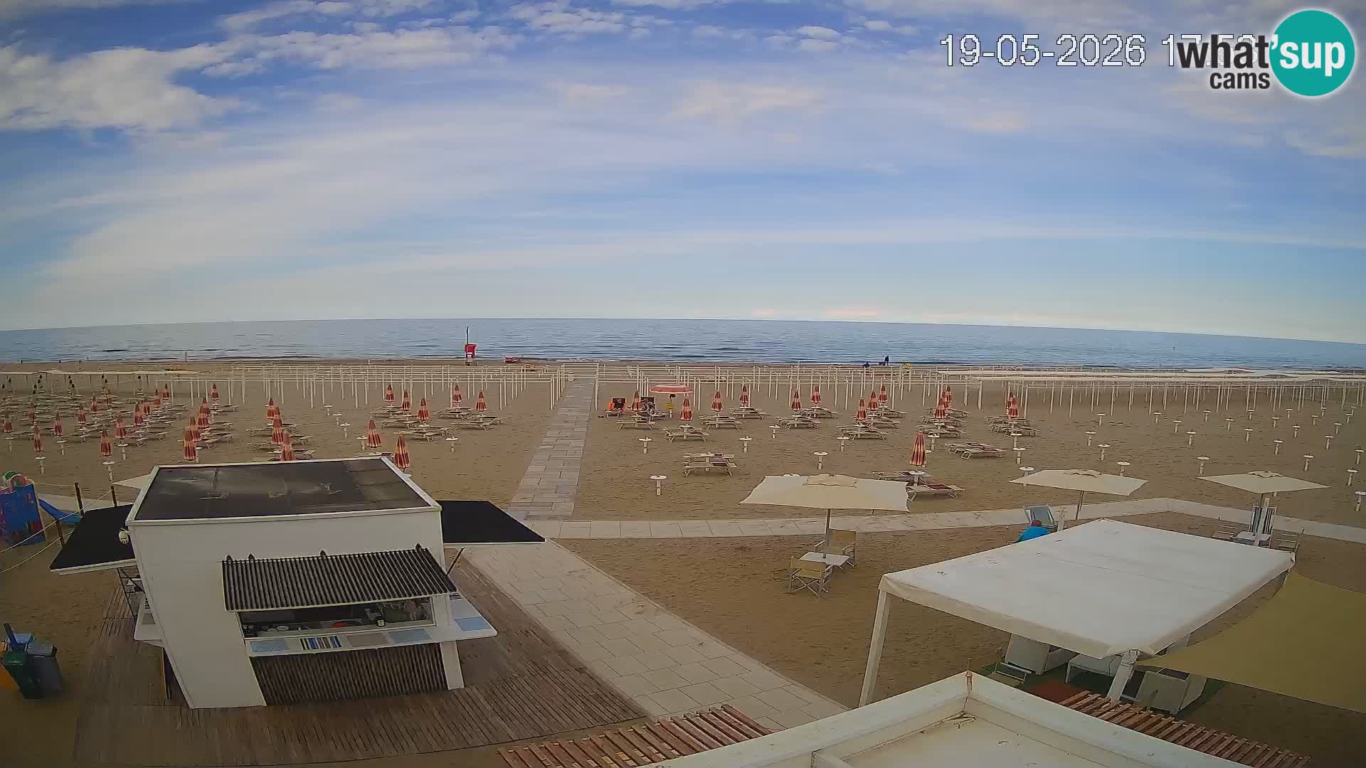Spletna kamera plaža Riccione – Bagni Oreste spiaggia 115 – Italija